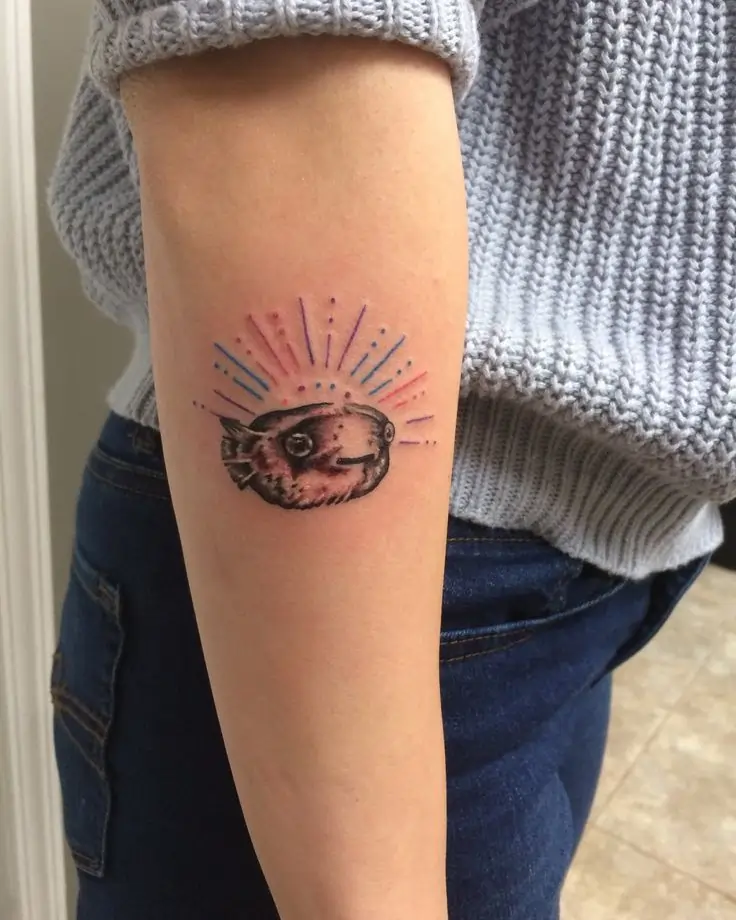 Pea Puffer Fish Tattoo Idea