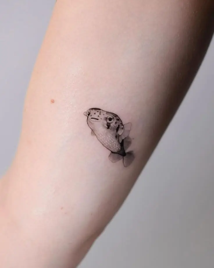 Pea Puffer Fish Tattoo Idea