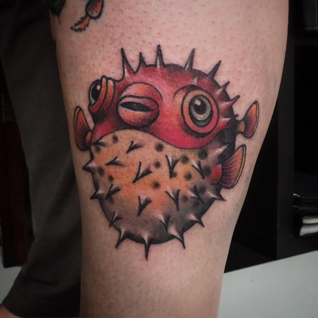 Porcupine Puffer Fish Tattoo Idea