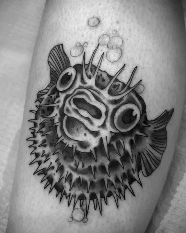 Trending Puffer Fish Tattoo Idea