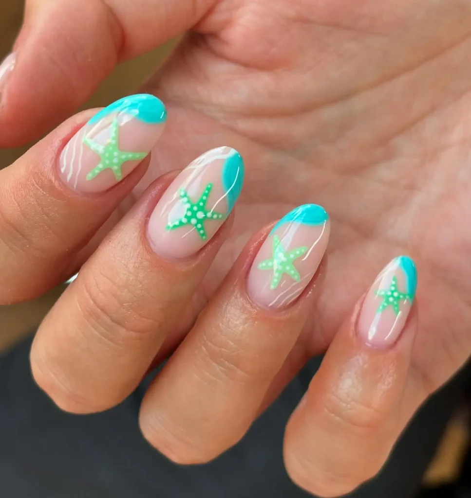 50+ Starfish Nail Art Design Ideas