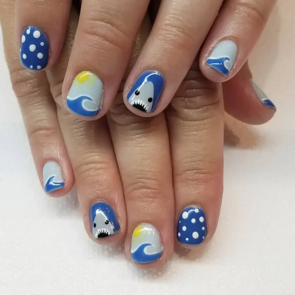50+ Shark Nail Art Design Ideas