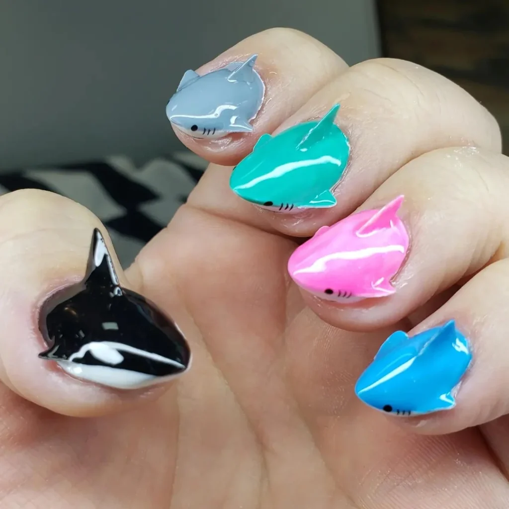 50+ Shark Nail Art Design Ideas