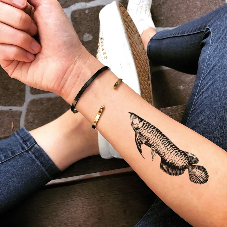 Arowana Fish Tattoo Ideas for Men & Women