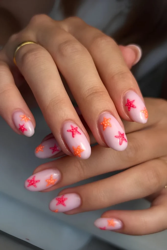 50+ Starfish Nail Art Design Ideas