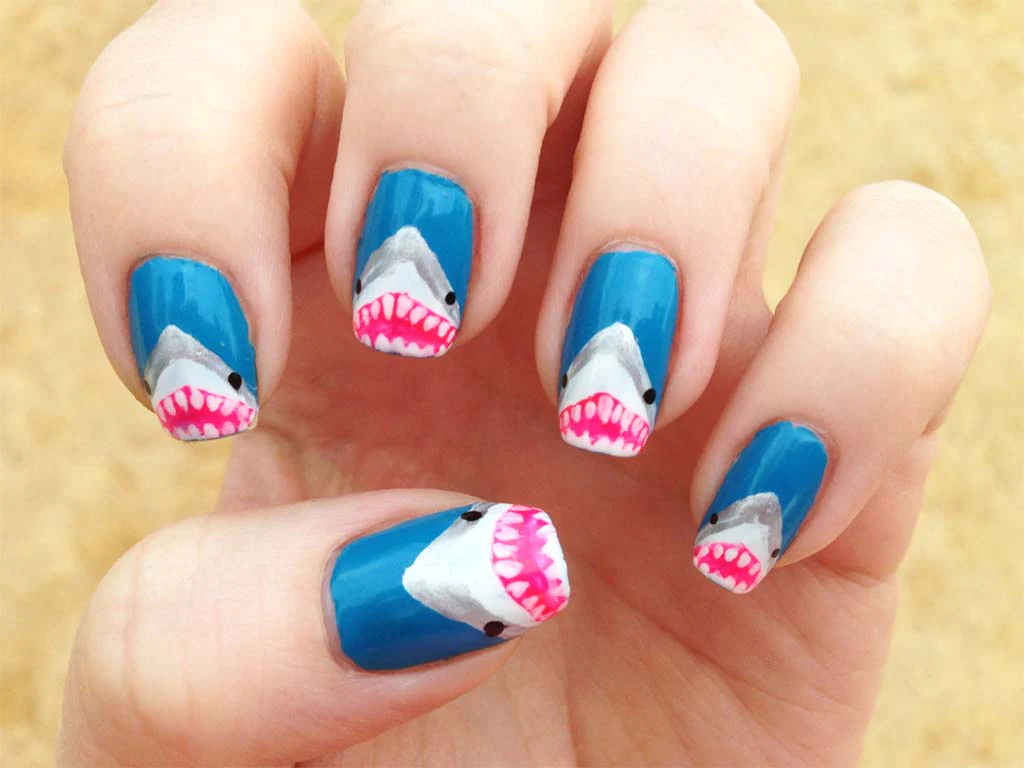 50+ Shark Nail Art Design Ideas
