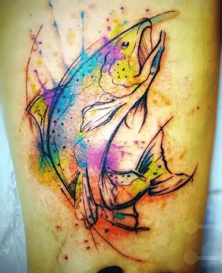 Salmon Fish Tattoo Ideas for Men & Women